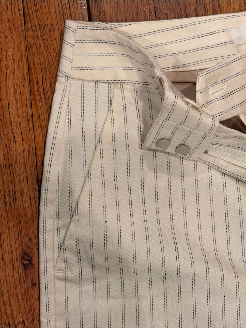 LOFT Pinstripe Straight-Leg Dress Pants - Picture 5 of 8